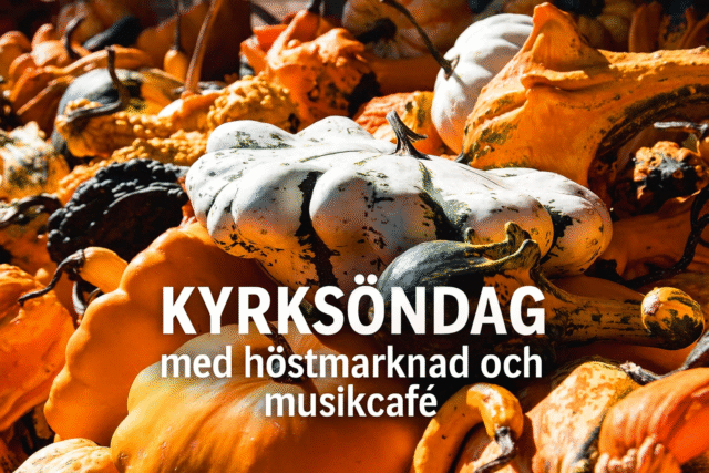 Kyrksöndag med höstmarknad och musikcafé